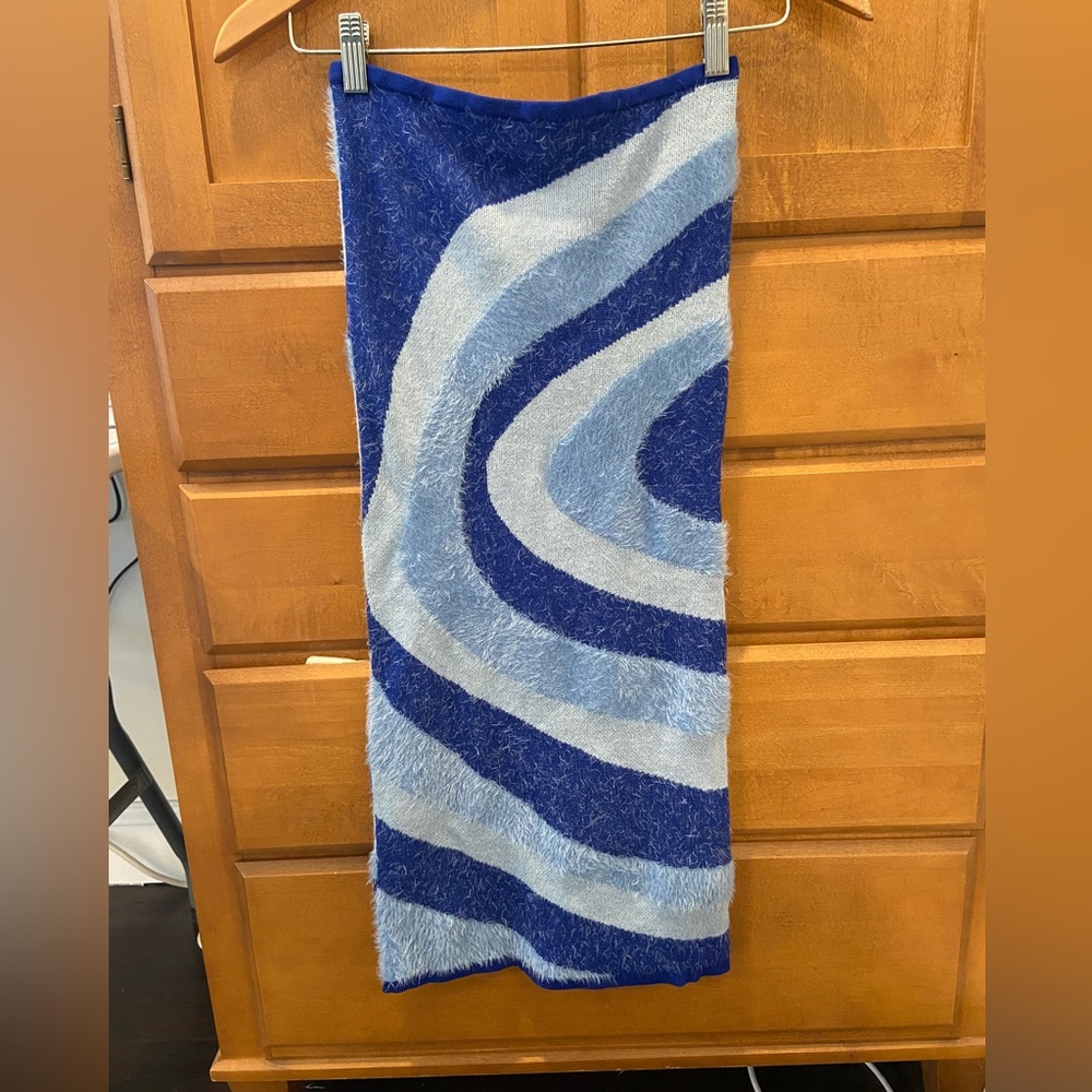 Soft/fuzzy bandeau dress